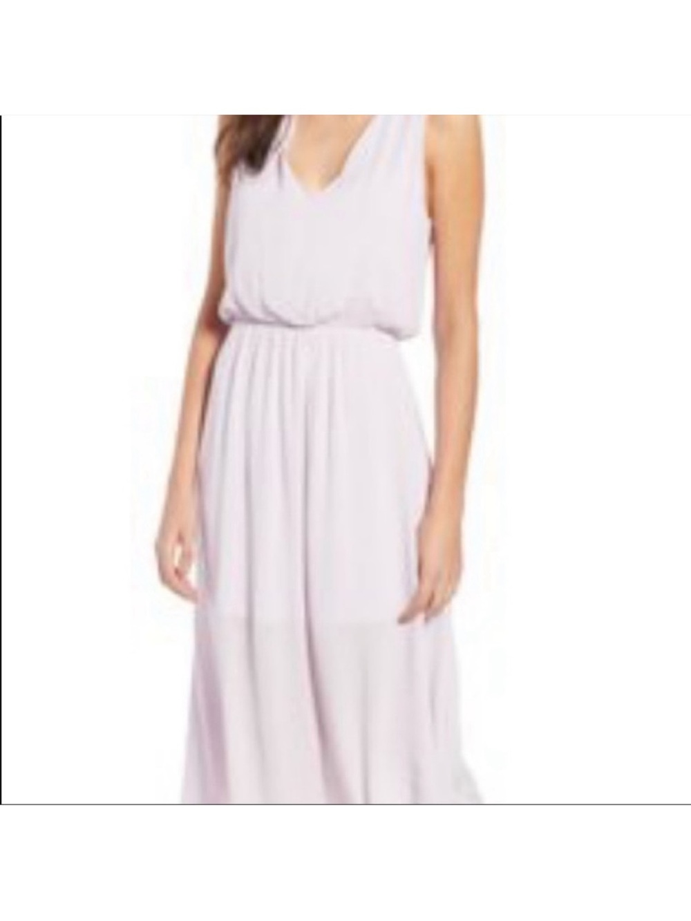 Wayf Light Purple Sleeveless V-Neck Maxi Dress